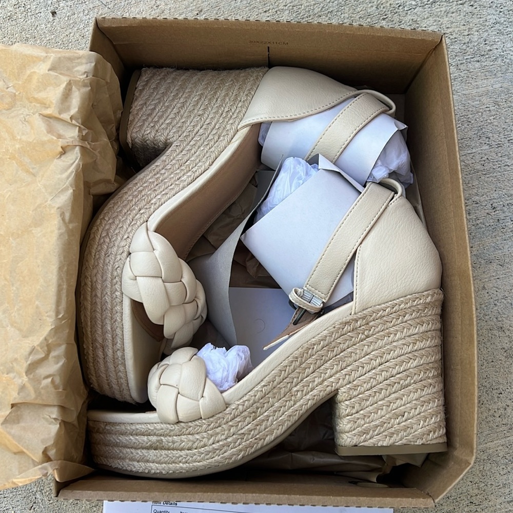 BRAND NEW platform sandals